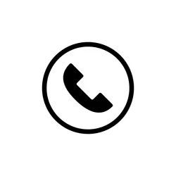 phone icon in a round circle vector 42435085